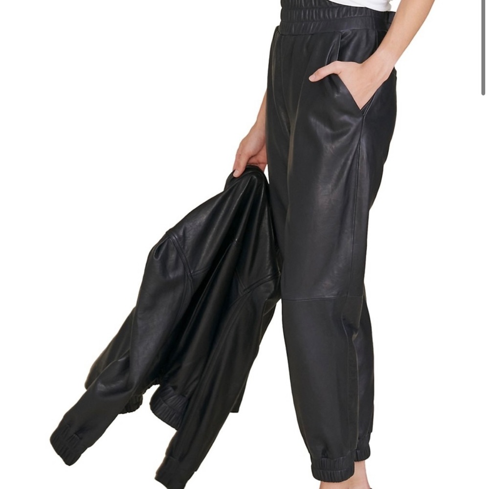 VERONICA BEARD Wasia leather jogger - Picture 2 of 14